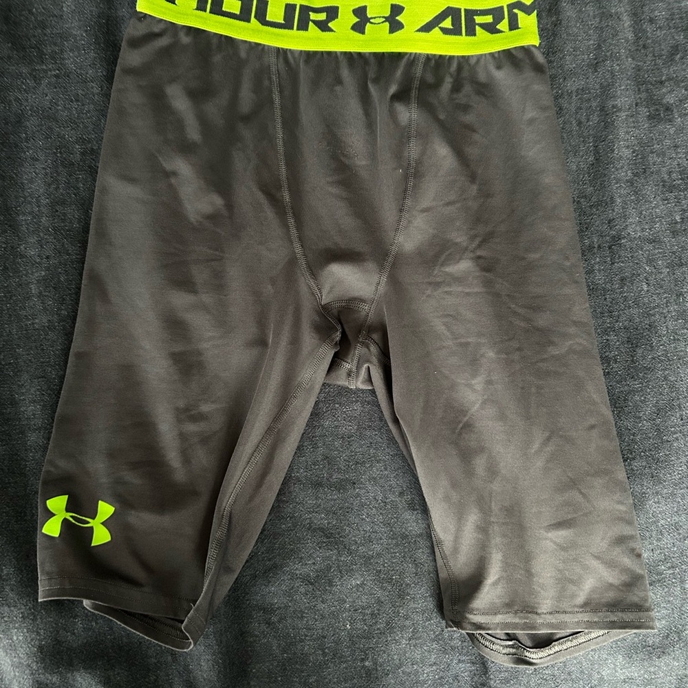 Under Armour Black and Neon Green Compression Gear